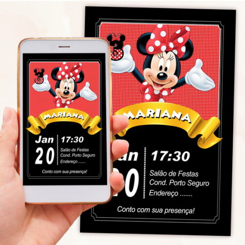 Convite Digital Minnie