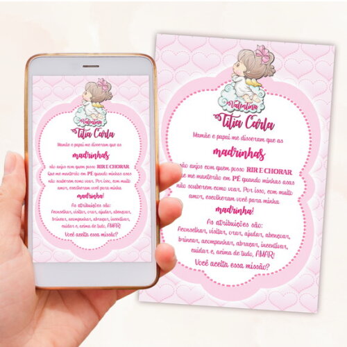 Convite Digital para Padrinhos de Batismo