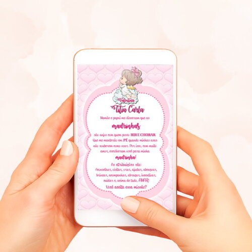 Convite Digital para Padrinhos de Batismo