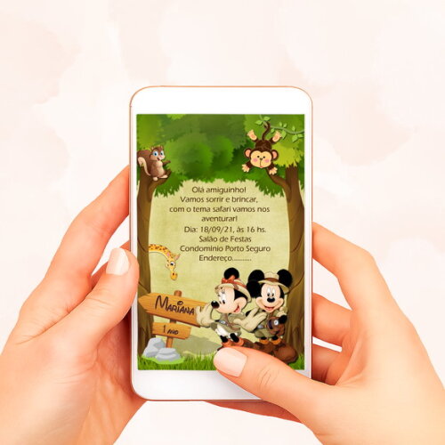 Convite Digital Safari da Disney