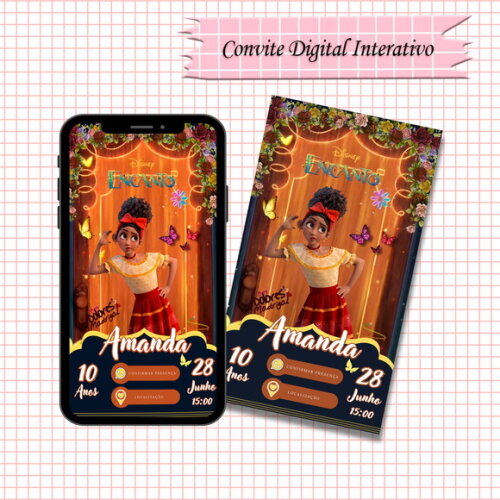 Convite Interativo Encanto - Modelo 04
