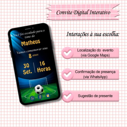 Convite Interativo Futebol