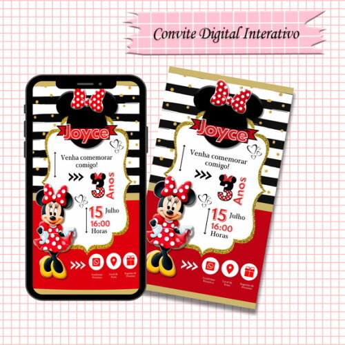 Convite Interativo Minnie