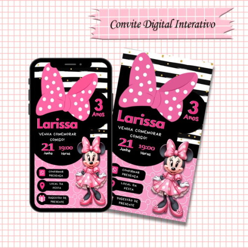 Convite Interativo Minnie