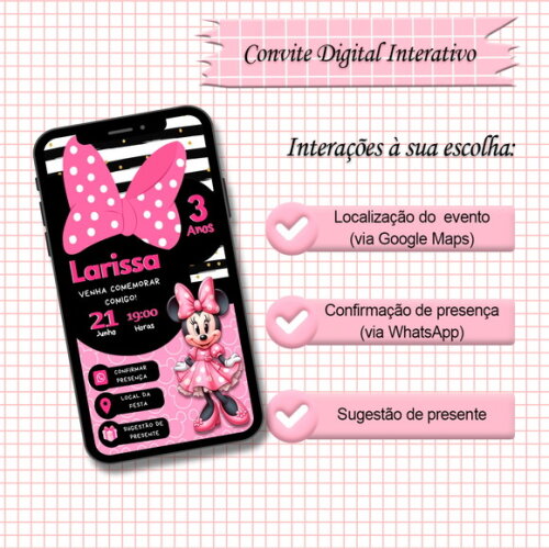 Convite Interativo Minnie