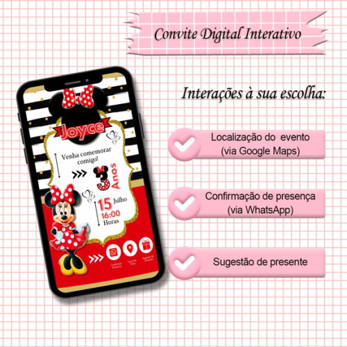 Convite Interativo Minnie