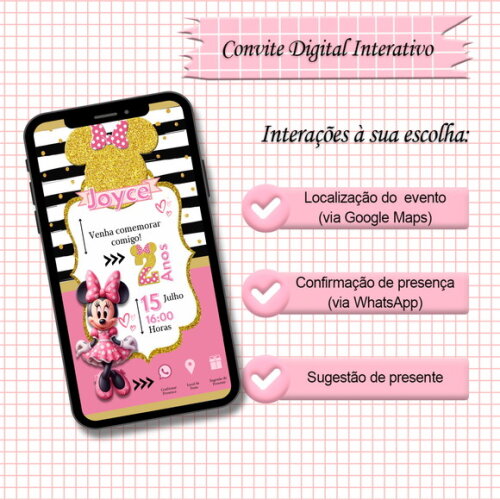 Convite Interativo Minnie
