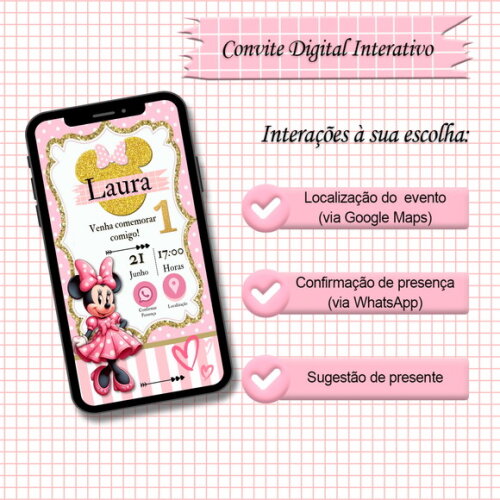 Convite Interativo Minnie