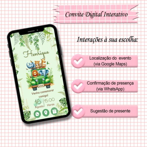 Convite Interativo Safari