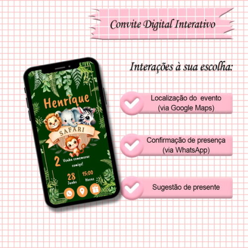 Convite Interativo Safari