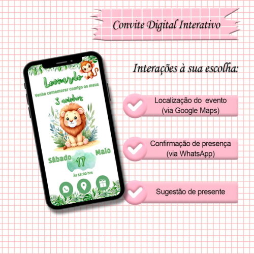 Convite Interativo Safari