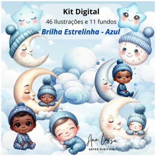 Kit Digital Brilha Estrelinha Azul