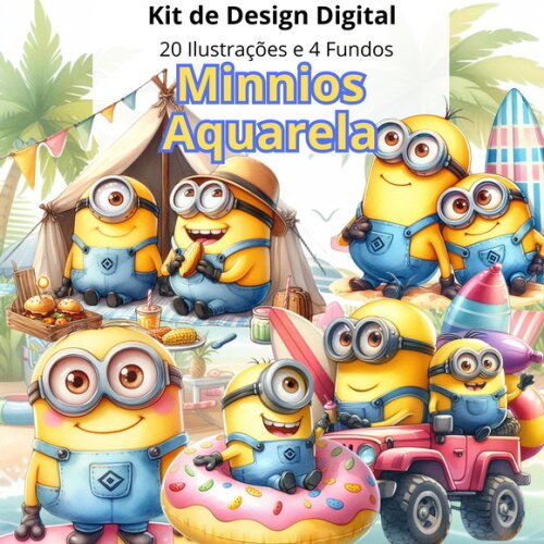 Kit Digital Minions Pool Party