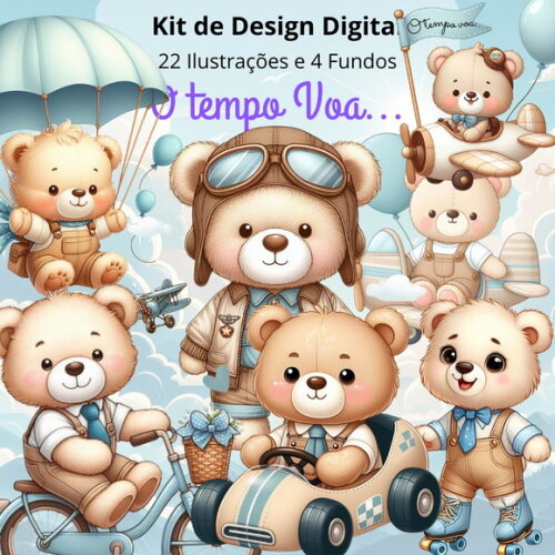 Kit Digital o Tempo Voa Azul
