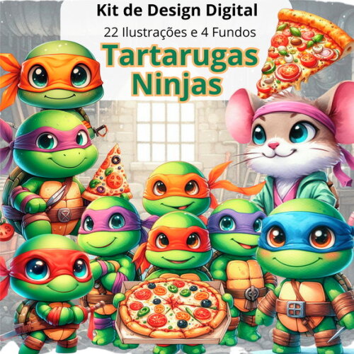 Kit Digital Tartarugas Ninjas
