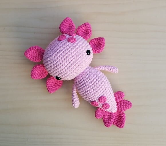 Axolote Tutti-frutti Amigurumi