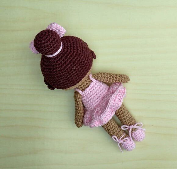Boneca Bailarina Rosa Amigurumi