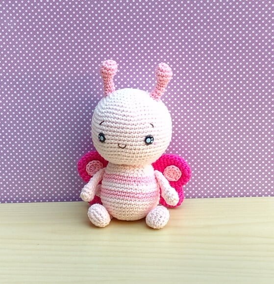 Borboleta Bia Amigurumi - Jardim Encantado