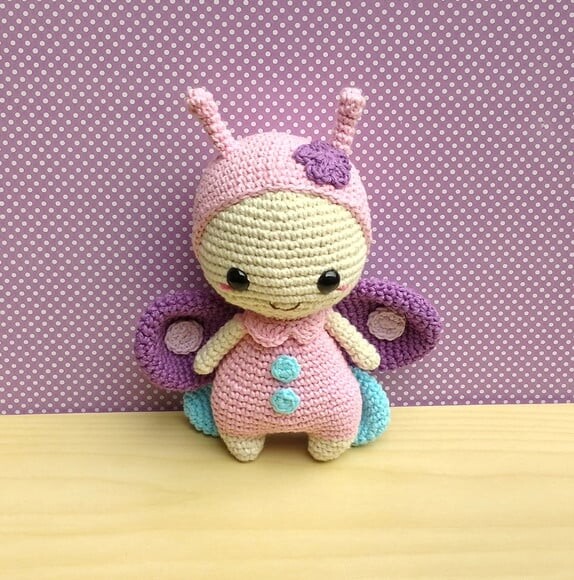 Borboleta Tina Amigurumi - Jardim Encantado
