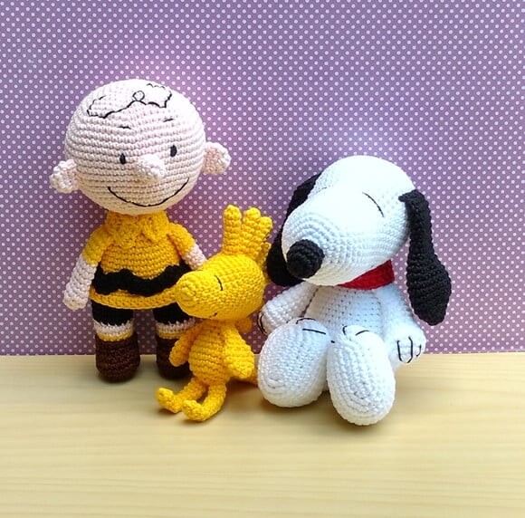 Charlie Brown, Snoopy e Woodstock Amigurumi
