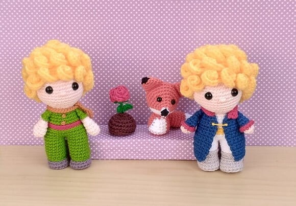 Combo o Pequeno Príncipe com 4 Amigurumis