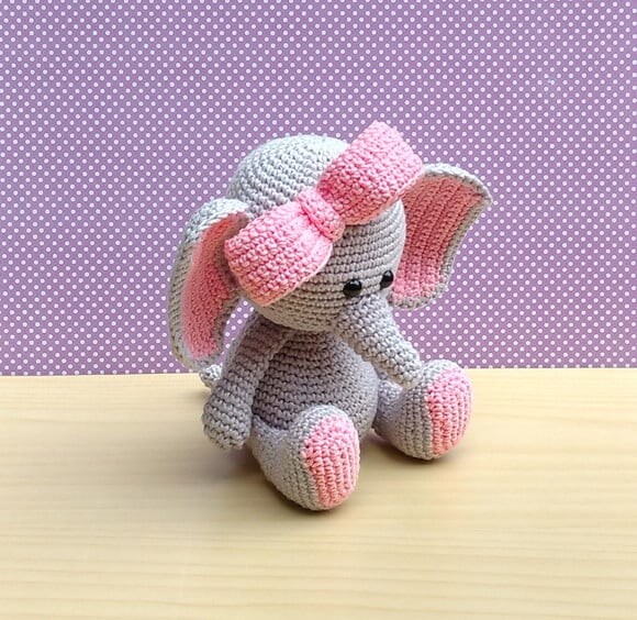 Elefantinha Ellie Amigurumi - safári