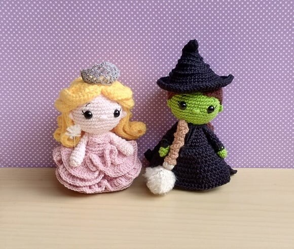 Glinda e Elphaba - Wicked Amigurumi