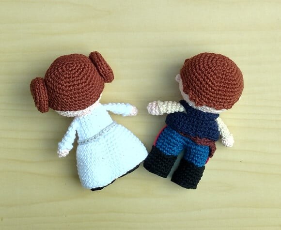 Han Solo e Princesa Leia ( Star Wars ) Amigurumi