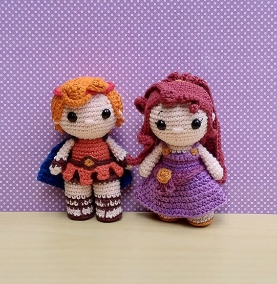 Hércules e Megara Amigurumi