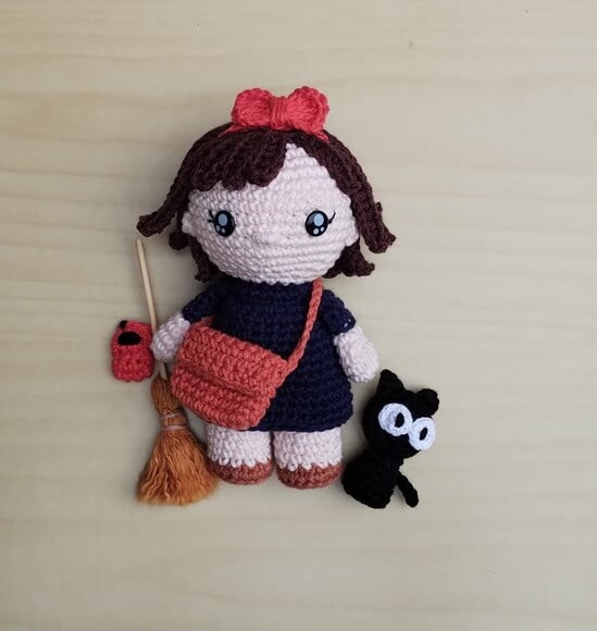 Kiki e Jiji (Serviço Entregas Kiki) Amigurumi
