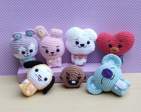 Kit Bt21 Mascotes - Bts Amigurumi