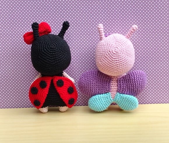 Kit Joaninha e Borboleta Amigurumi - Jardim Encantado