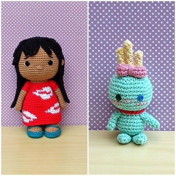 Lilo e Xepa Amigurumi - Lilo & Stitch