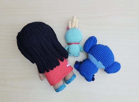 Lilo, Stitch e Xepa Amigurumi - Lilo & Stitch