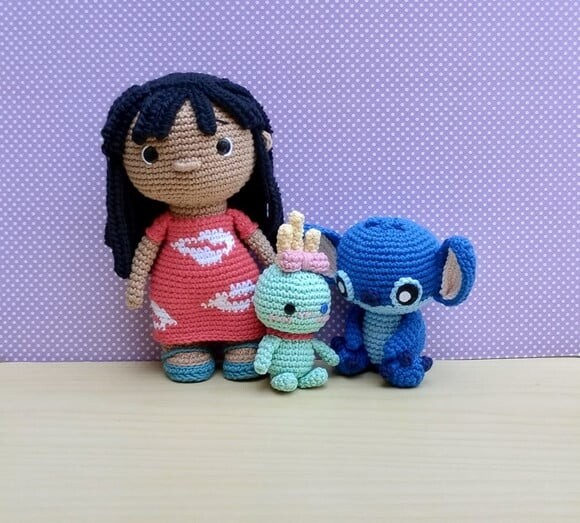 Lilo, Stitch e Xepa Amigurumi - Lilo & Stitch