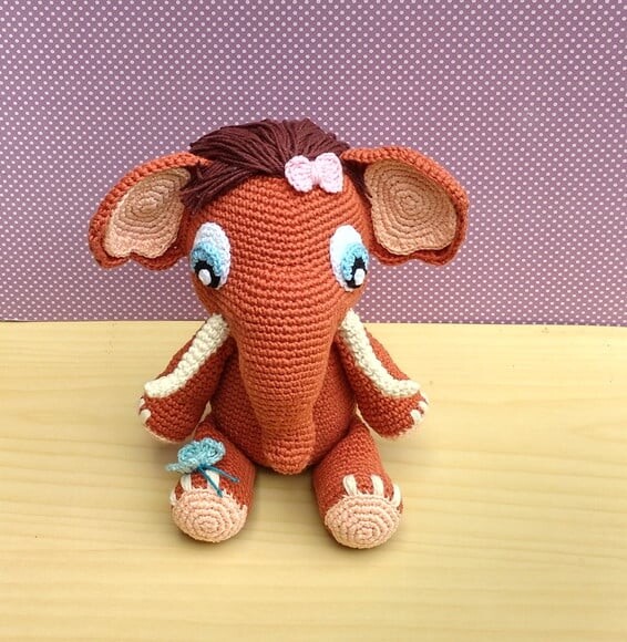 Mamute Amora Amigurumi