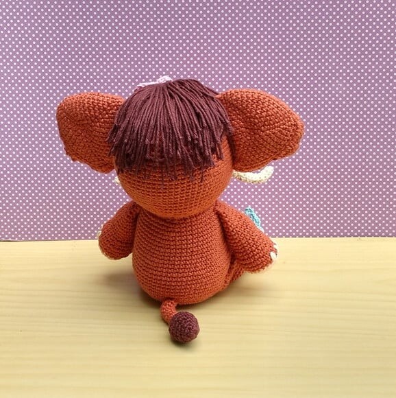 Mamute Amora Amigurumi
