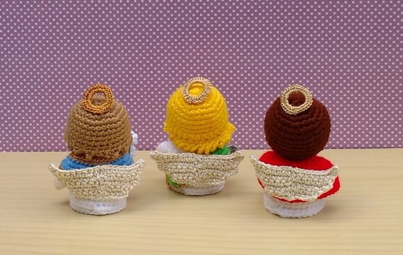 Mini Arcanjos ( São Gabriel São Rafael São Miguel) Amigurumi