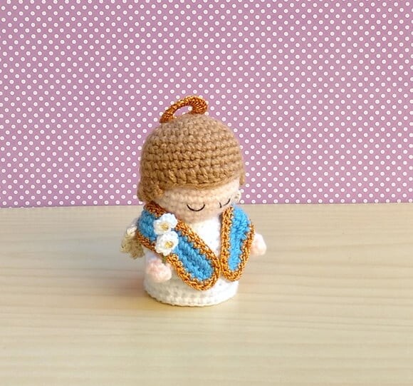 Mini São Gabriel Arcanjo Amigurumi