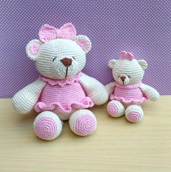 Mini Ursa Charlote Amigurumi