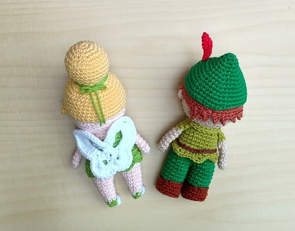 Peter Pan e Tinkerbell Amigurumi