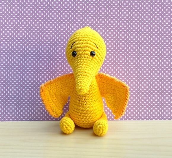 Pterodáctilo Pedro Amigurumi - dinossauro