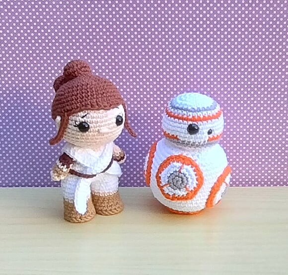Rey e BB-8 Star Wars Amigurumi