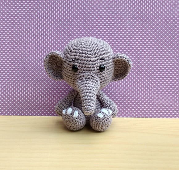 Safári Baby - Elefante Amigurumi