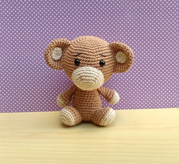 Safári Baby - Macaco Amigurumi