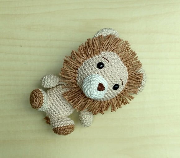 Safári Baby - Leão Jujuba Amigurumi