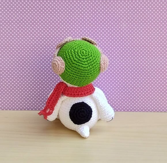 Snoopy Aviador com Óculos Móveis Amigurumi