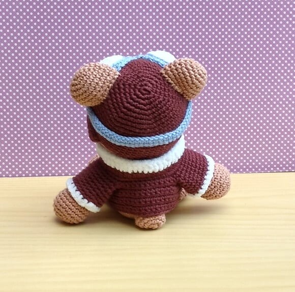 Urso Aviador Álvaro Amigurumi