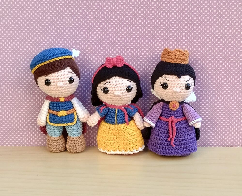 Kit Branca de Neve e Príncipe Fernando Amigurumi