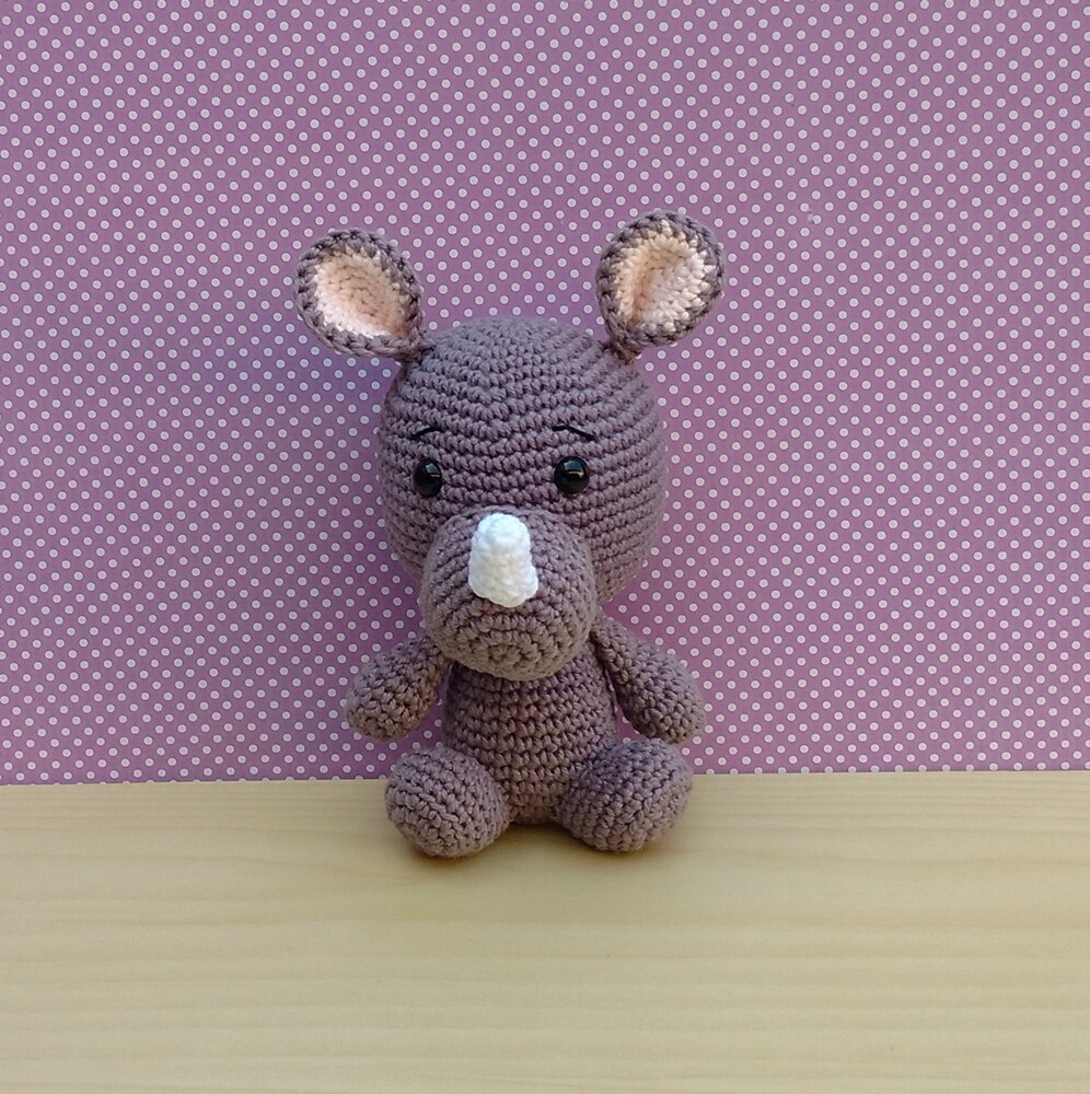 Safári Baby - Rinoceronte Rino Amigurumi